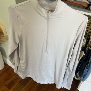 Light Gray Quarter-Zip Pullover